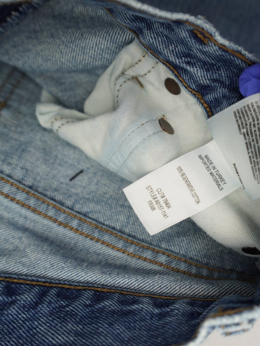 AGOLDE Fran Low Slung Straight Jeans in Reign Size 24 - Picture 8 of 12